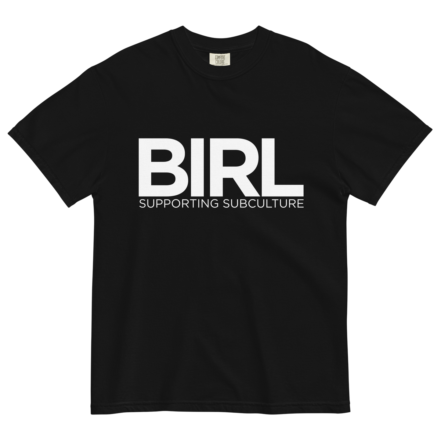 SUPPORTING SUBCULTURE TEE BLACK WITH WHITE LOGO