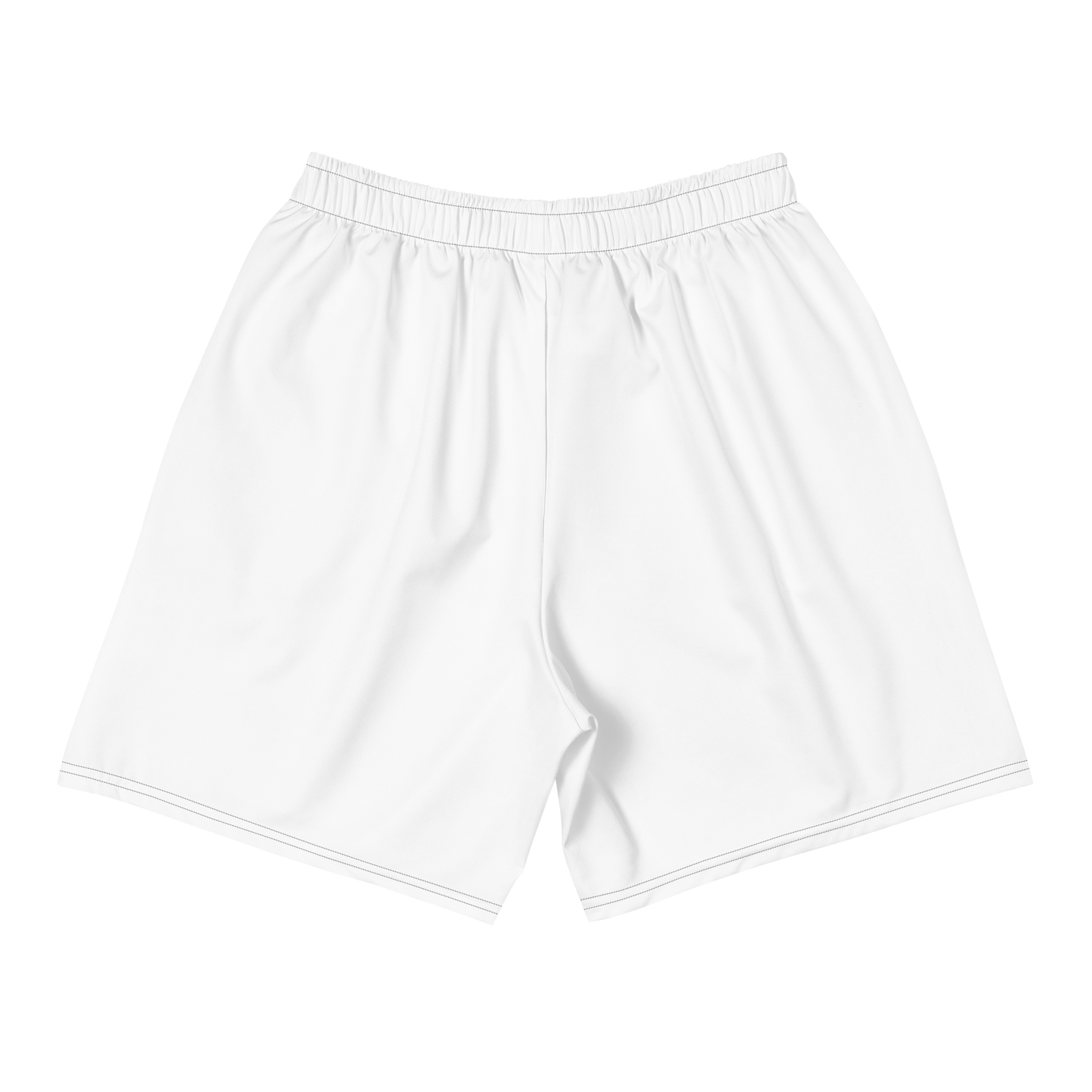 WHITE GYM SHORTS WITH BLACK LOGO