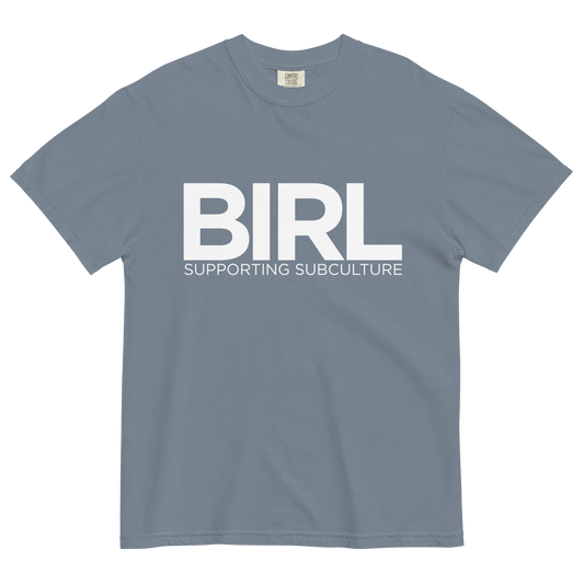SUPPORTING SUBCULTURE TEE MUTED BLUE WITH WHITE LOGO