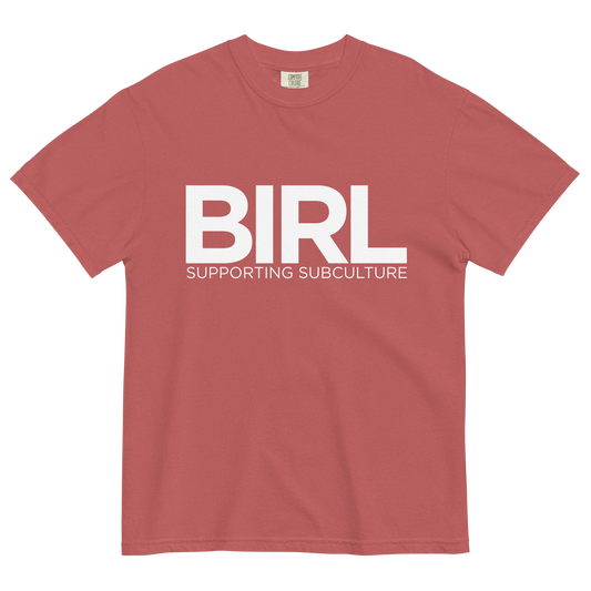 SUPPORTING SUBCULTURE TEE MUTED RED WITH WHITE LOGO