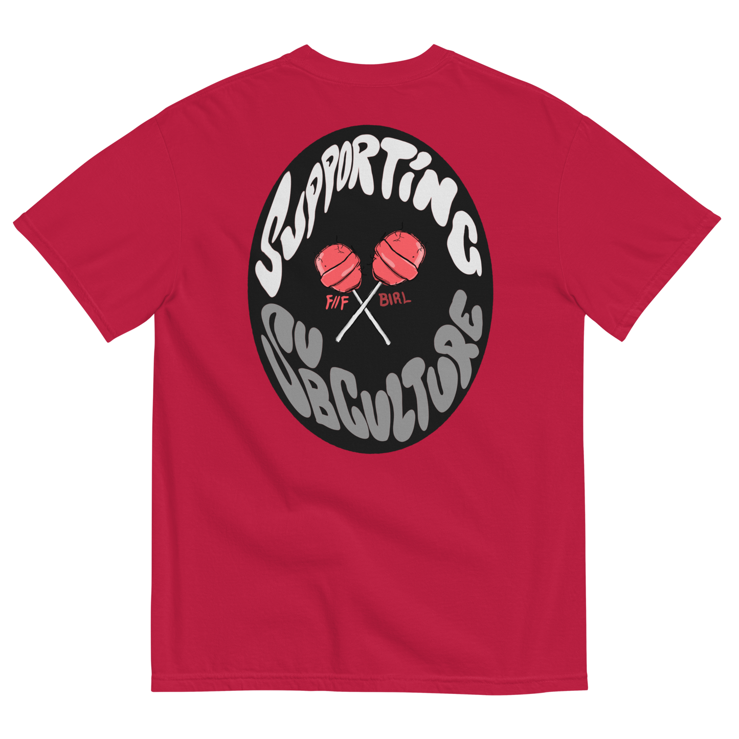 F//FxBIRL HOW MANY LICKS? RASPBERRY TEE