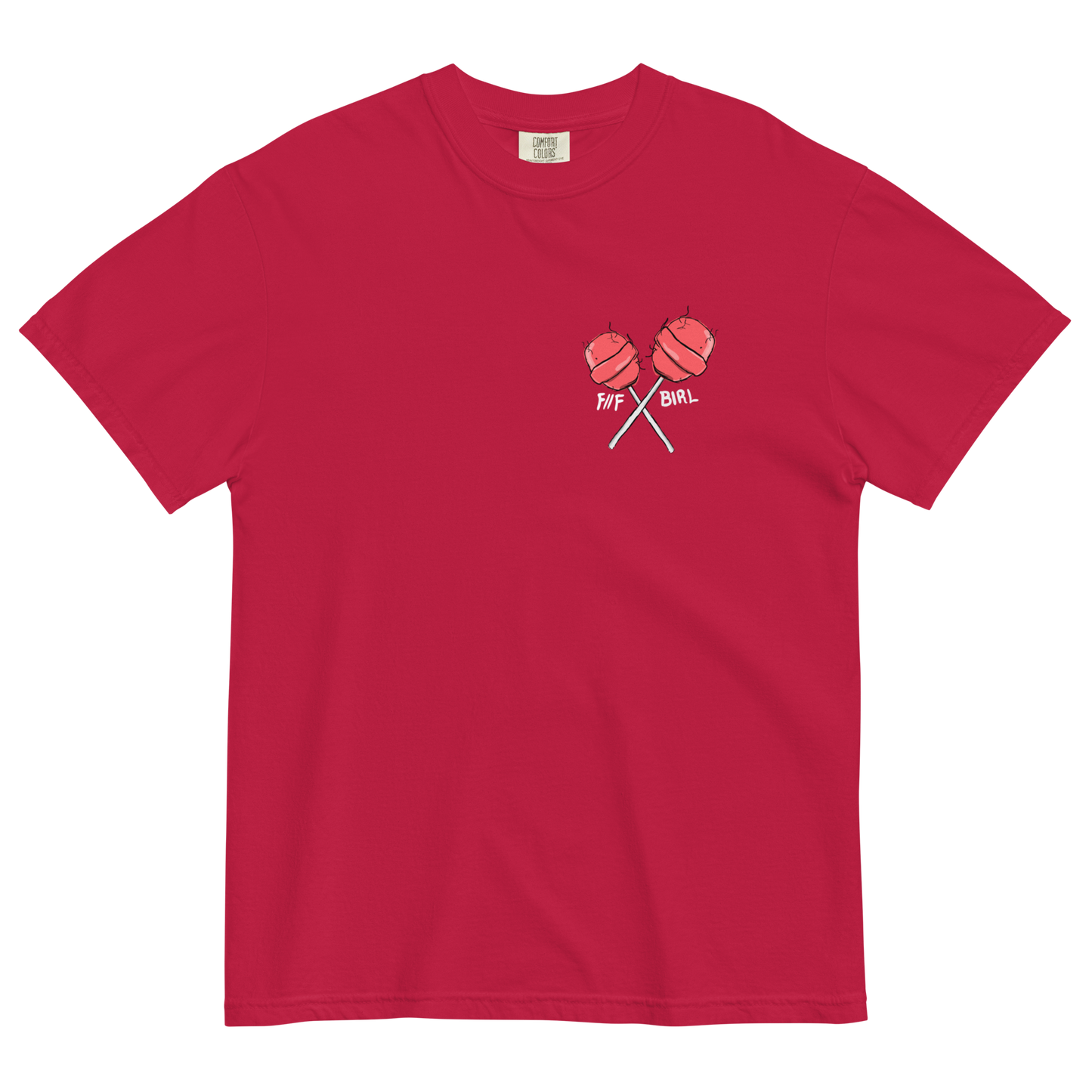 F//FxBIRL HOW MANY LICKS? RASPBERRY TEE