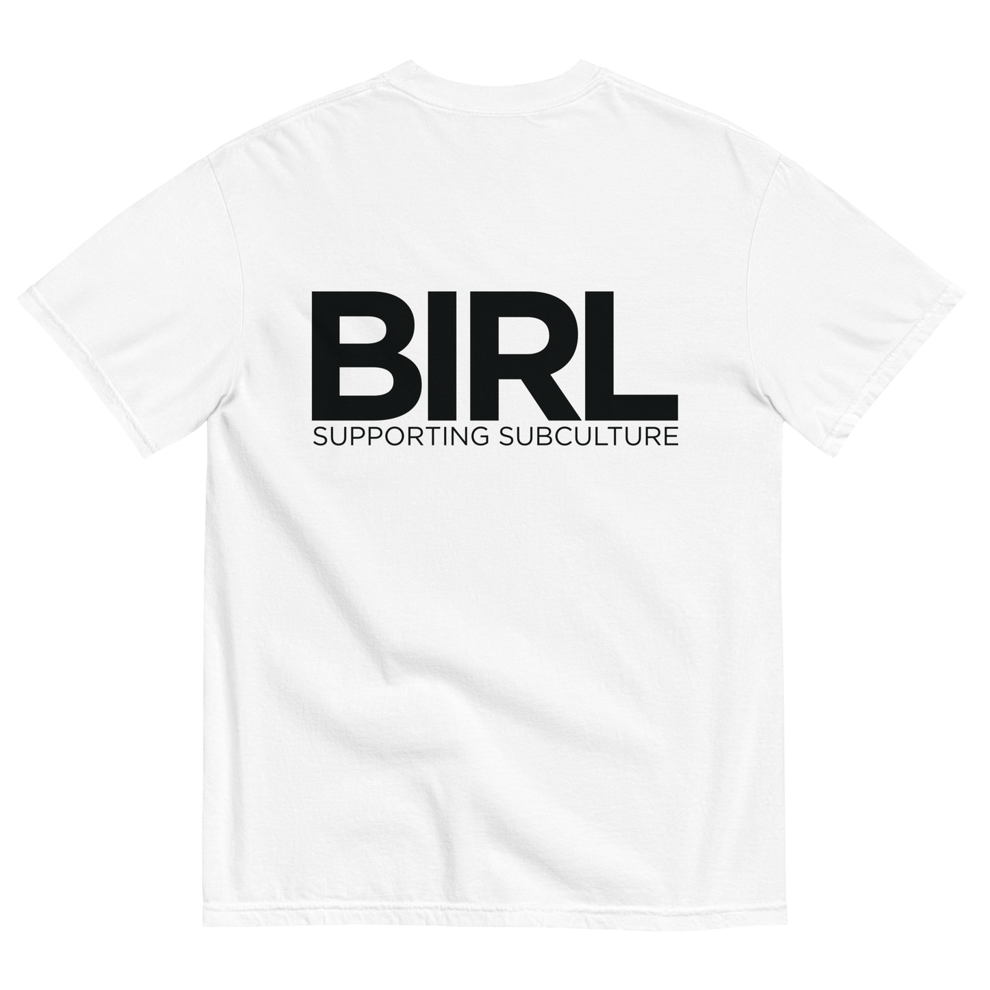 BADGE TEE WHITE WITH BLACK LOGO