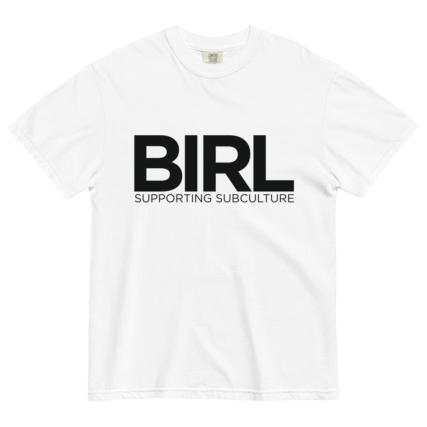 SUPPORTING SUBCULTURE TEE WHITE WITH BLACK LOGO