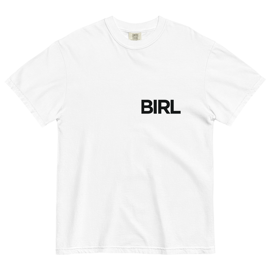 BADGE TEE WHITE WITH BLACK LOGO